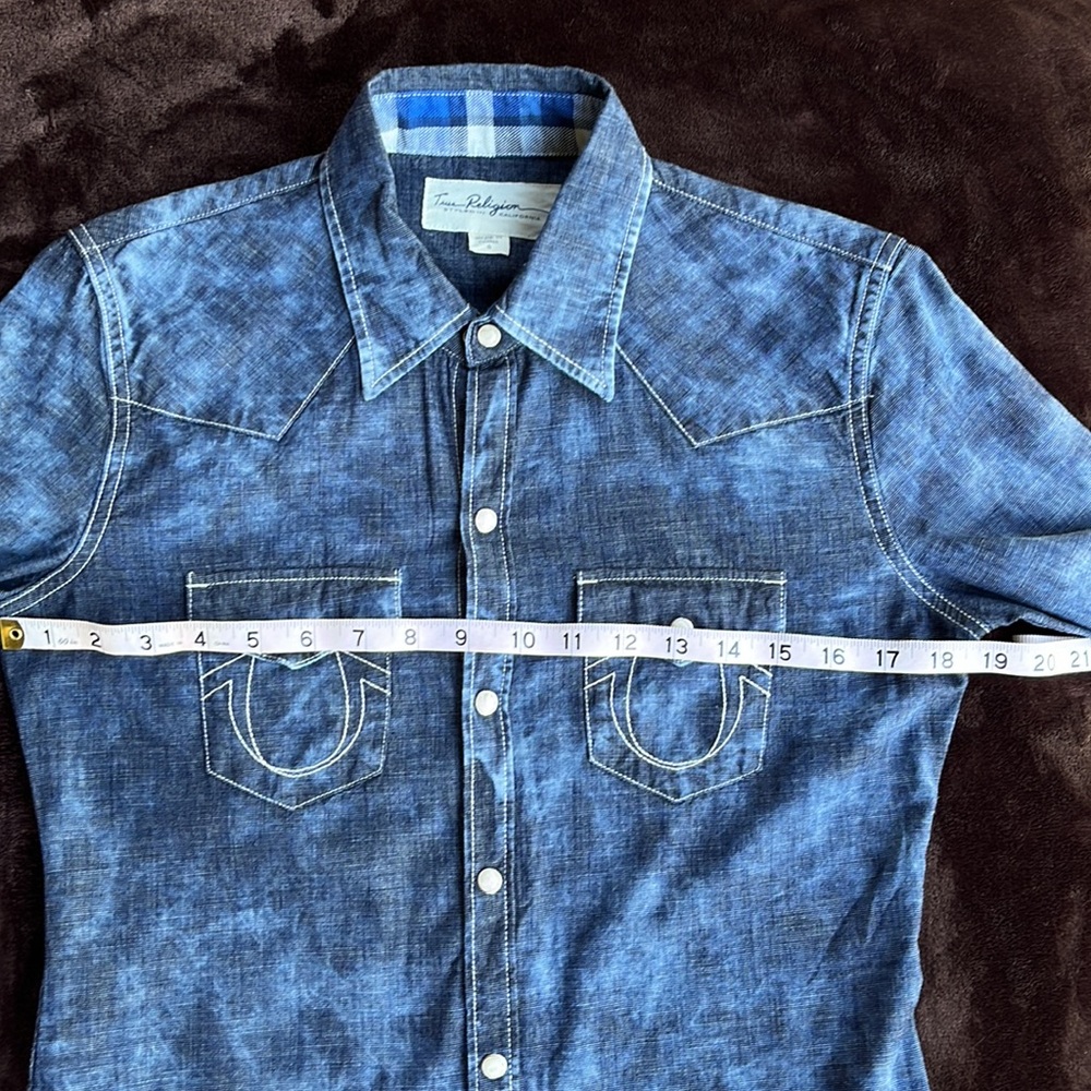 True Religion Lightweight Denim Button Down - Picture 11 of 11
